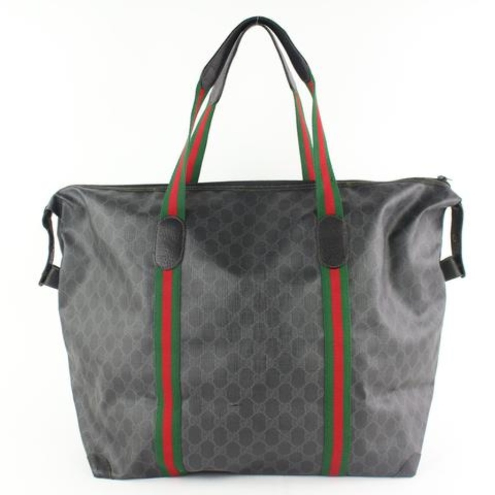 Gucci Sherry Monogram Web Travel Tote 228808